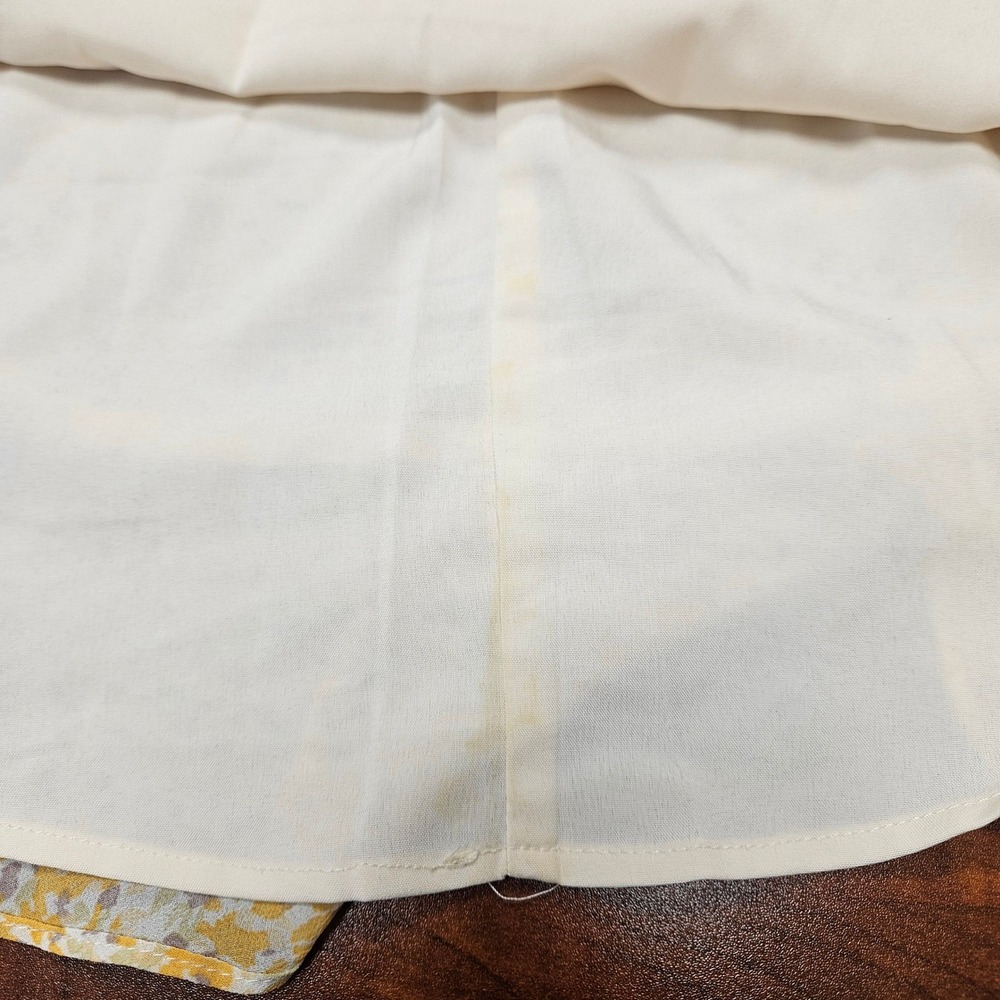 Hello Molly Yellow Floral Ruffle Mini Dress Cottagecore Coquette Sun Dress M - Picture 14 of 14